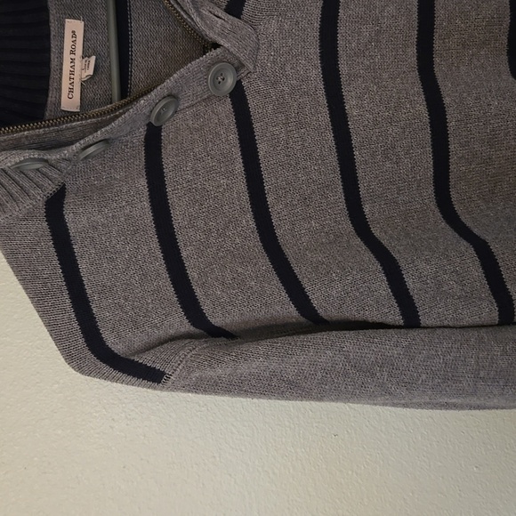 Chatham Road Striped Gray Sweater Size Large - Picture 3 of 6
